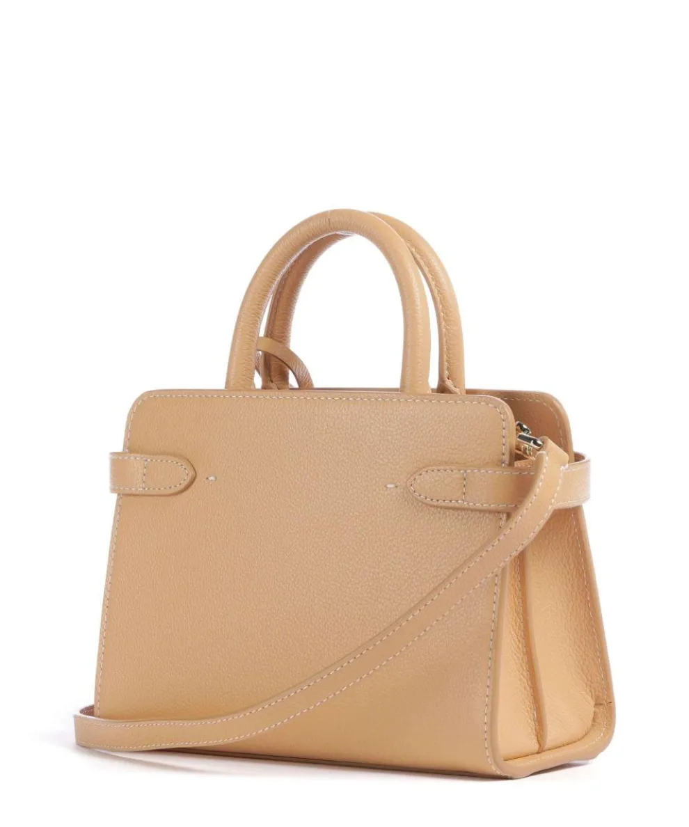 Emilie Handtasche genarbtes Leder natur