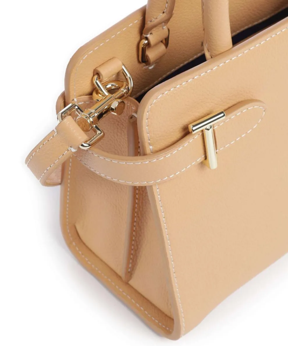 Emilie Handtasche genarbtes Leder natur
