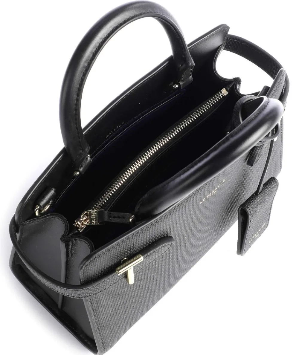 Emilie Handtasche geprägtes Rindsleder schwarz