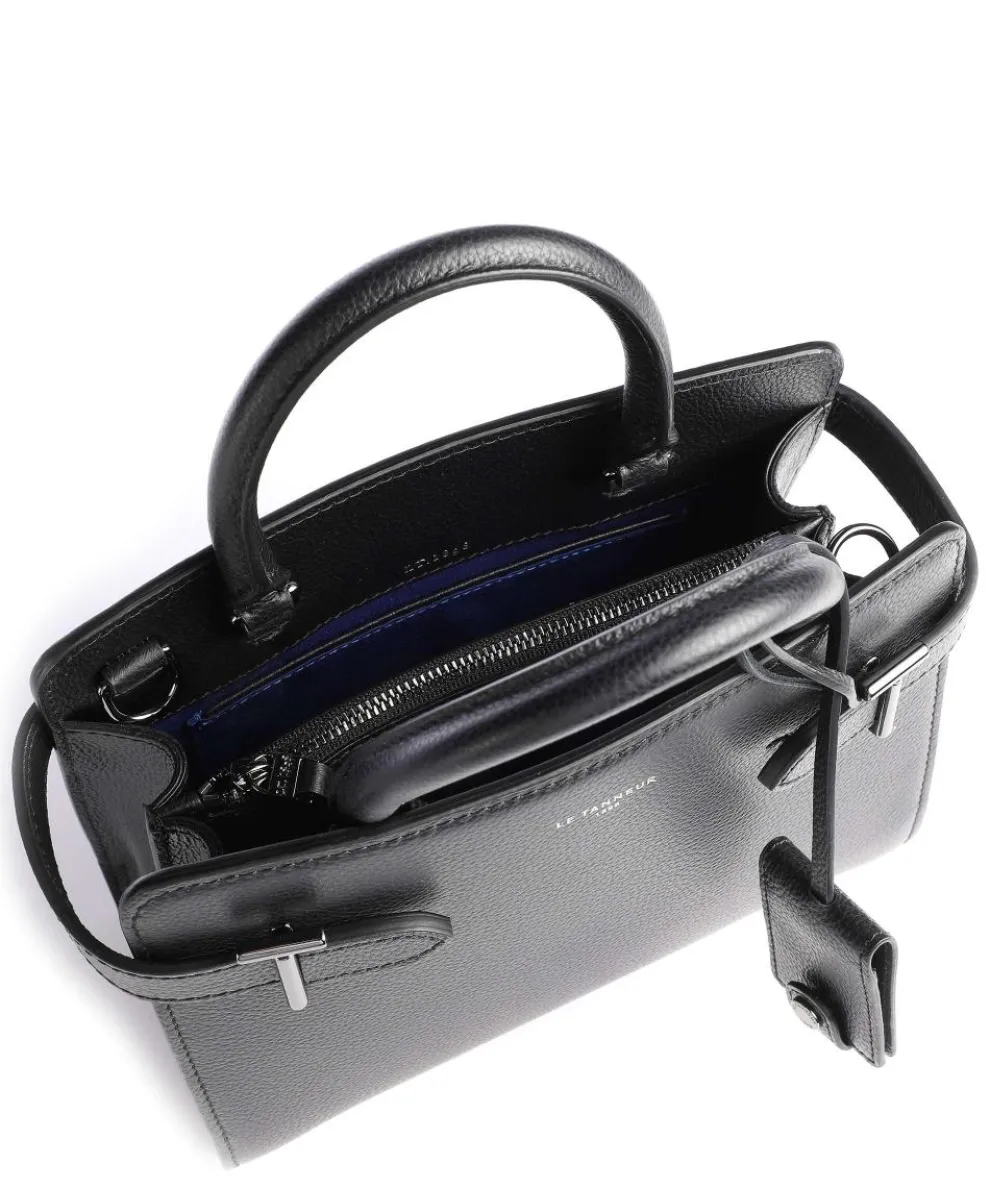 Emilie Handtasche genarbtes Leder schwarz