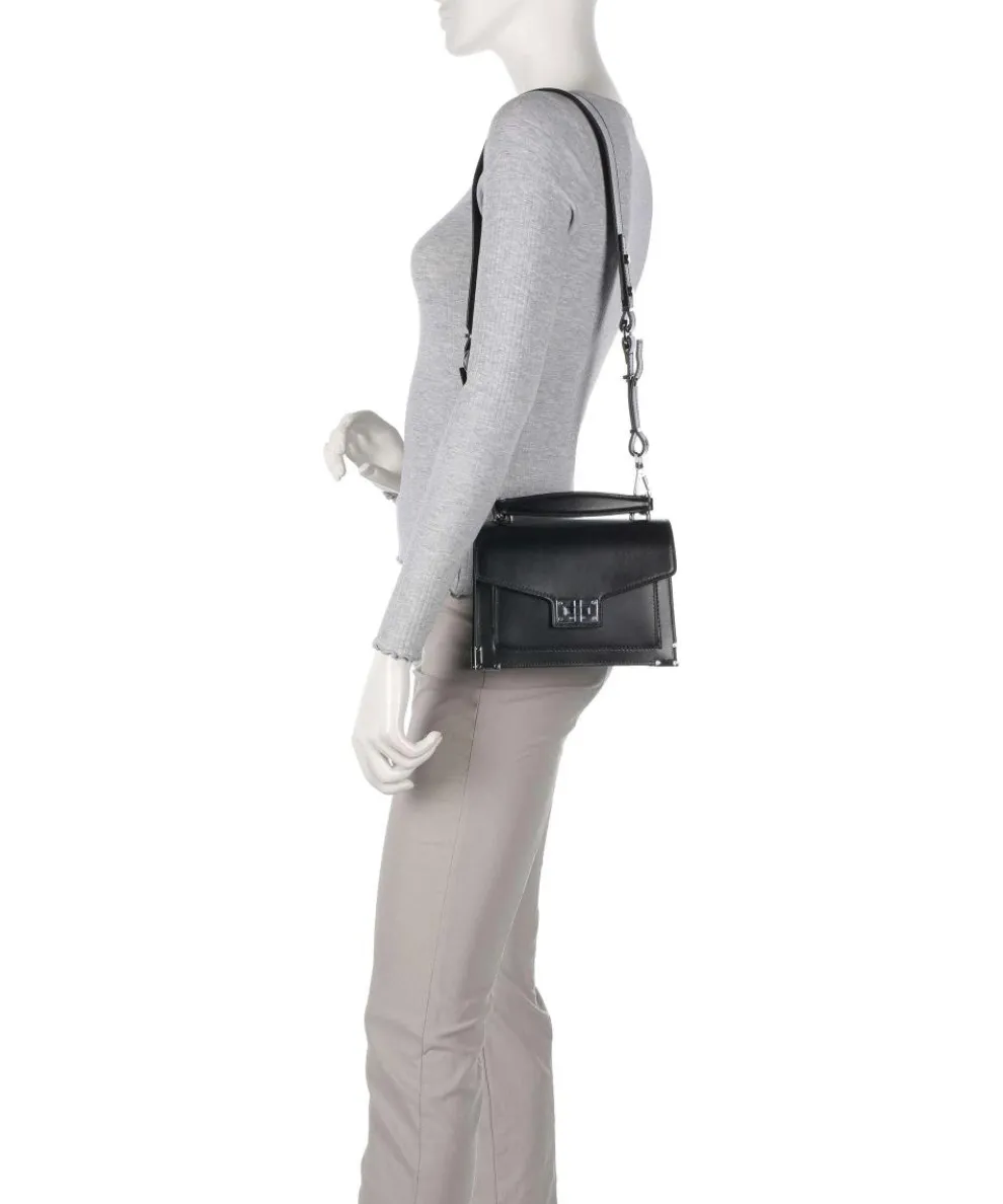 Emily Umhängetasche genarbtes Rindsleder schwarz