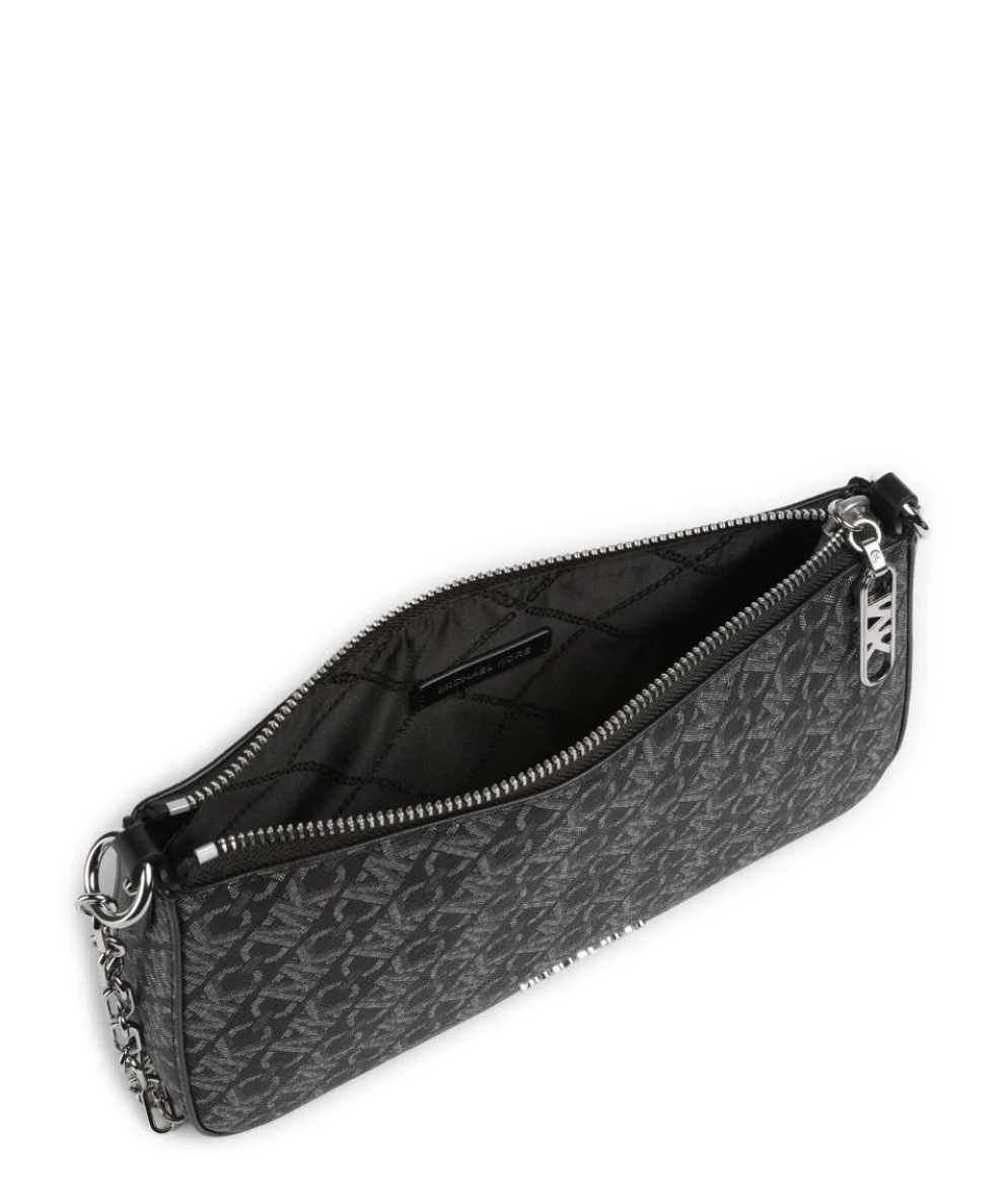 Empire Schultertasche Lederimitat schwarz