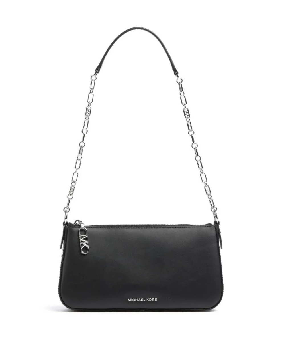 Empire Schultertasche fein genarbtes Leder schwarz