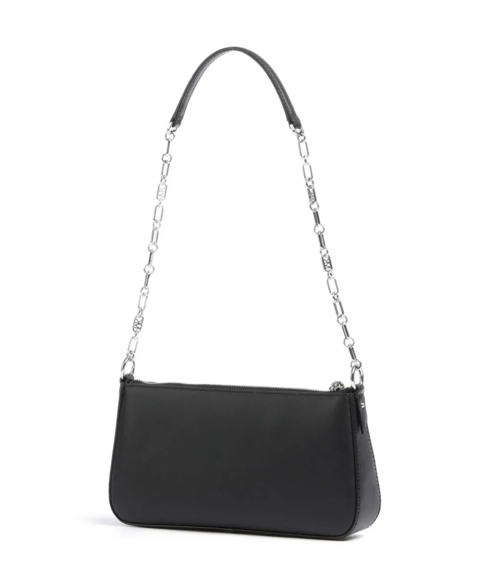 Empire Schultertasche fein genarbtes Leder schwarz