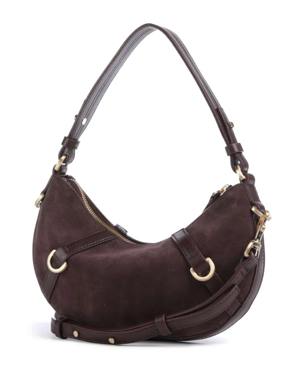 Enya Cozy Mini Schultertasche aufgerautes Leder wein