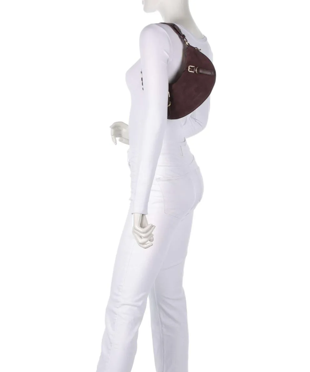 Enya Cozy Mini Schultertasche aufgerautes Leder wein