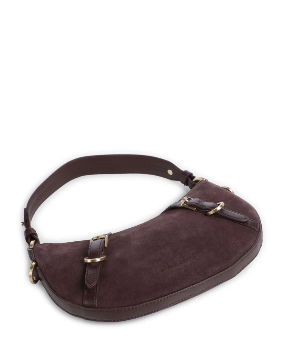 Enya Cozy Mini Schultertasche aufgerautes Leder wein