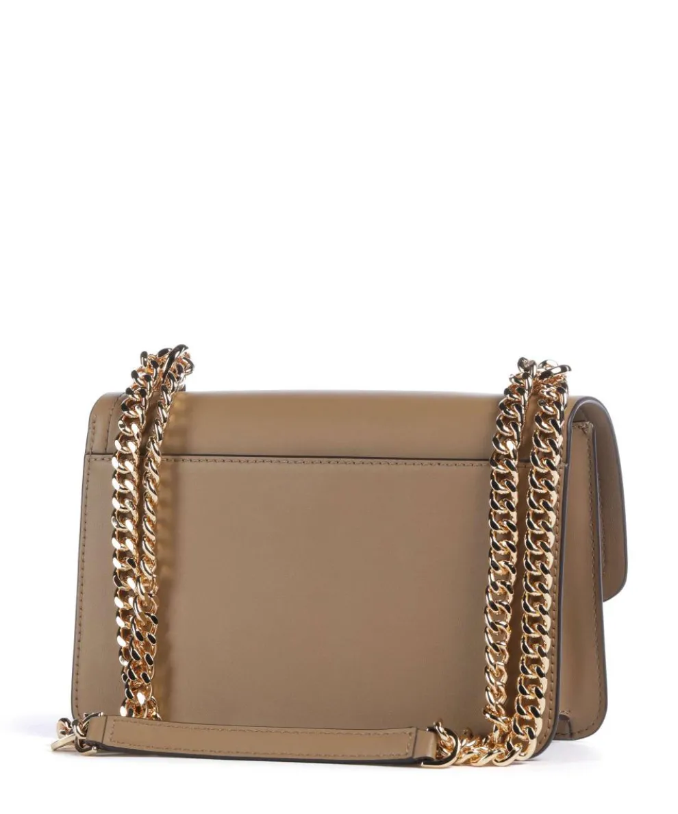 Heather Schultertasche fein genarbtes Leder braun