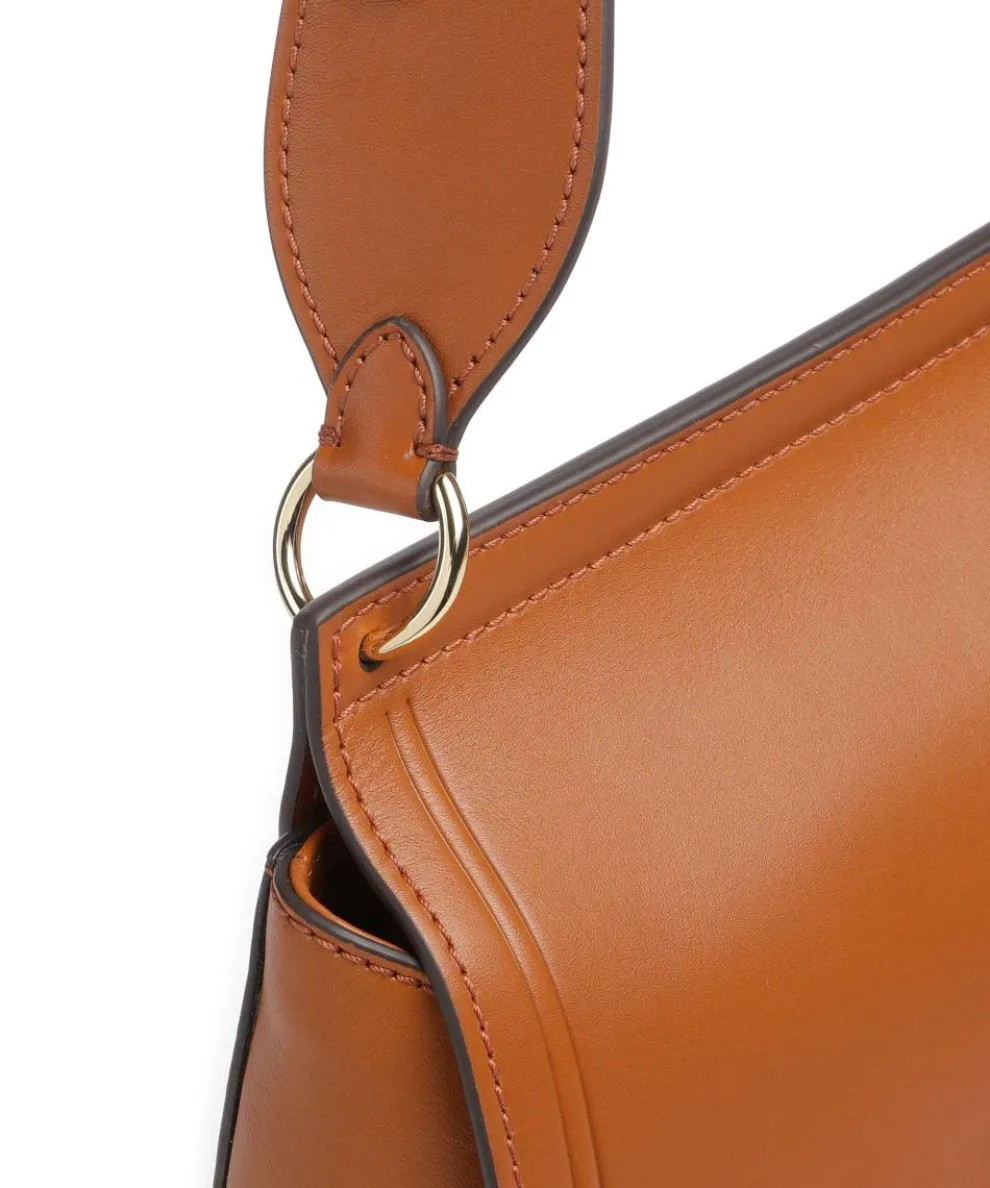 Erica Umhängetasche fein genarbtes Rindsleder cognac