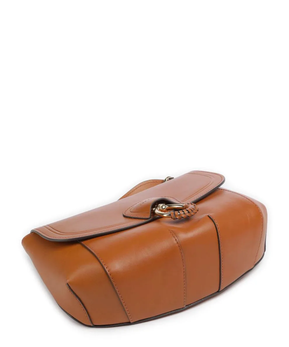 Erica Umhängetasche fein genarbtes Rindsleder cognac