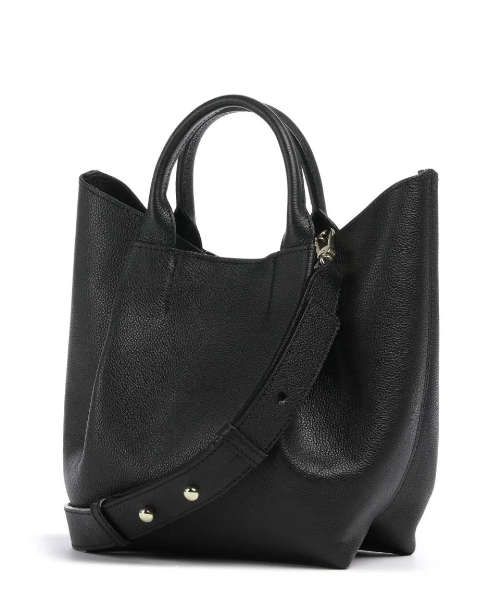 Erson Essential Handtasche genarbtes Leder schwarz
