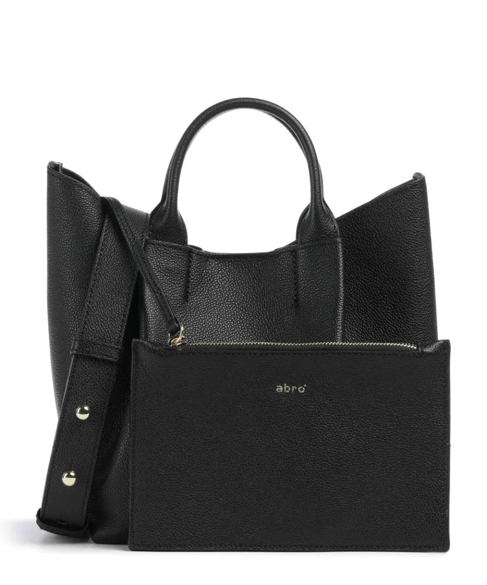 Erson Essential Handtasche genarbtes Leder schwarz