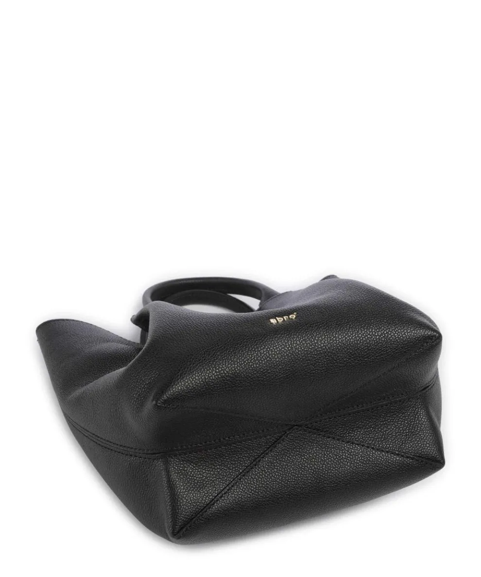 Erson Essential Handtasche genarbtes Leder schwarz