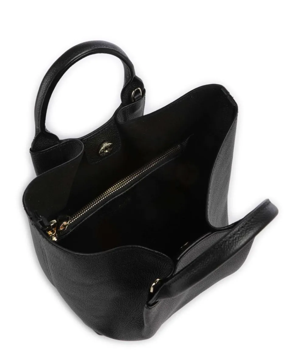 Erson Essential Handtasche genarbtes Leder schwarz