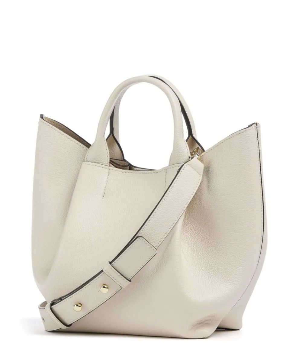 Erson Essential Handtasche genarbtes Leder creme