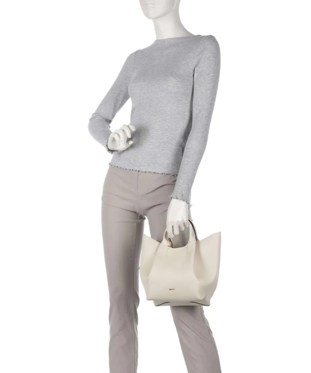 Erson Essential Handtasche genarbtes Leder creme