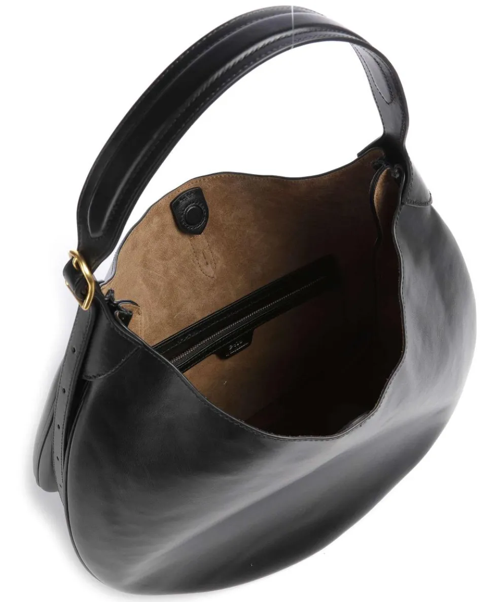 ID Collection Medium Beuteltasche fein genarbtes Rindsleder schwarz