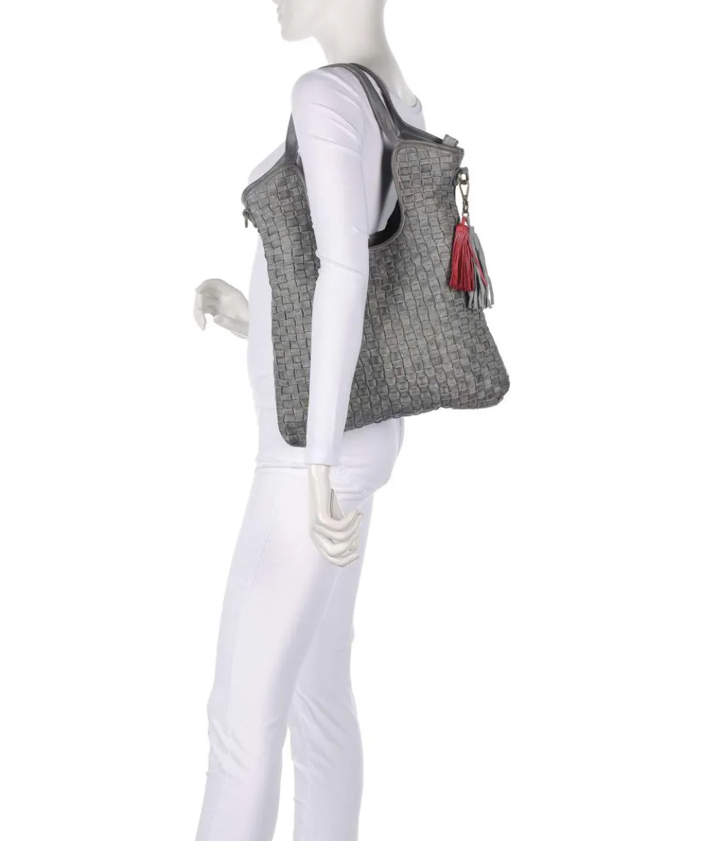 Venusweg 3 Shopper genarbtes Leder grau