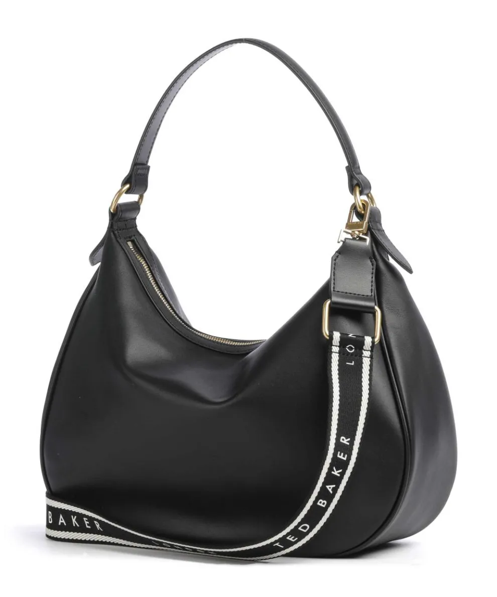 Esiah Beuteltasche fein genarbtes Rindsleder schwarz