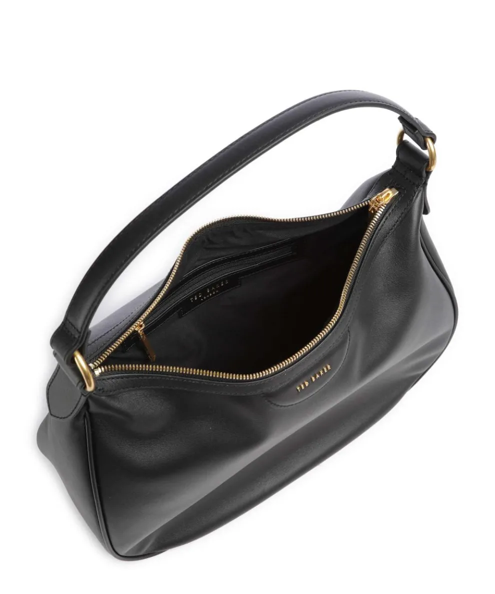 Esiah Beuteltasche fein genarbtes Rindsleder schwarz