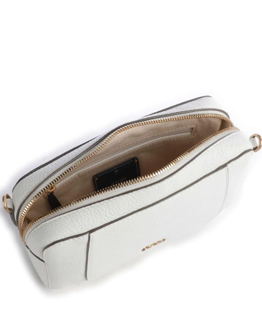 Estate Casta Umhängetasche genarbtes Leder weiß