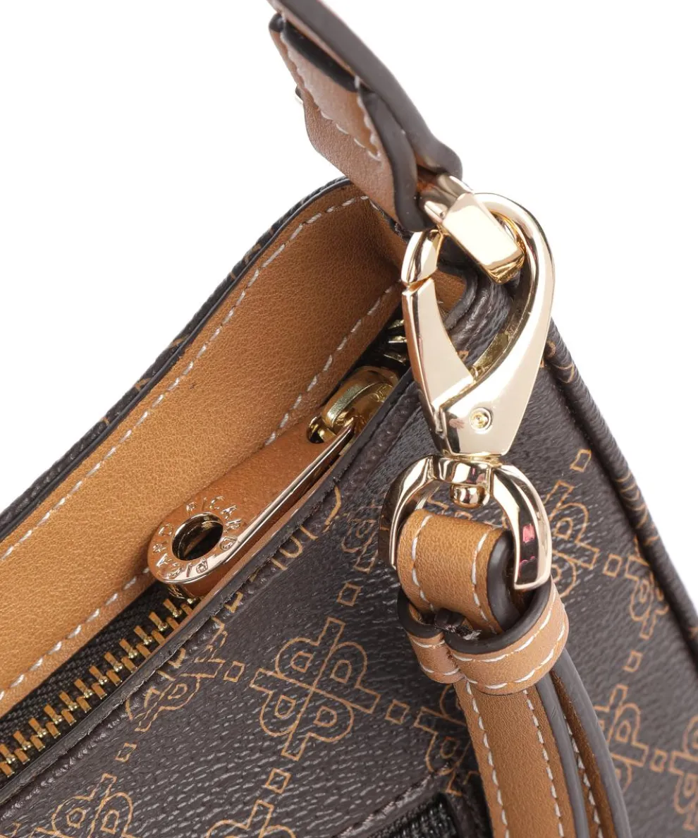 Euphoria Schultertasche Lederimitat dunkelbraun