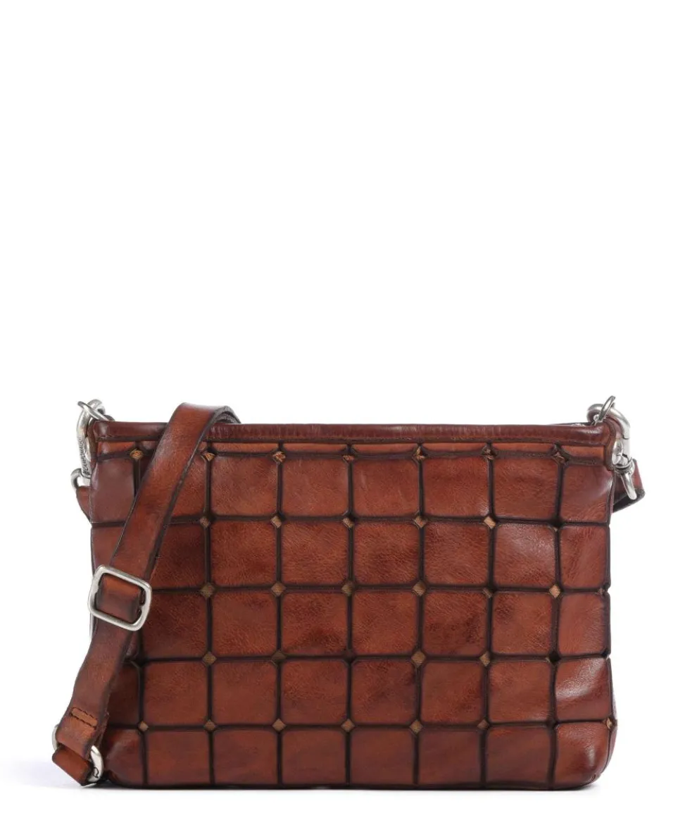 Umhängetasche genarbtes Rindsleder cognac