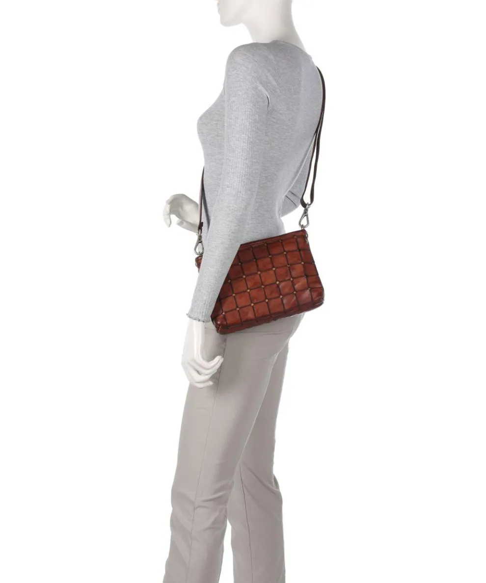 Umhängetasche genarbtes Rindsleder cognac