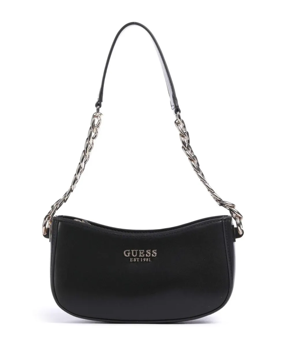 Evelune Schultertasche Lederimitat schwarz