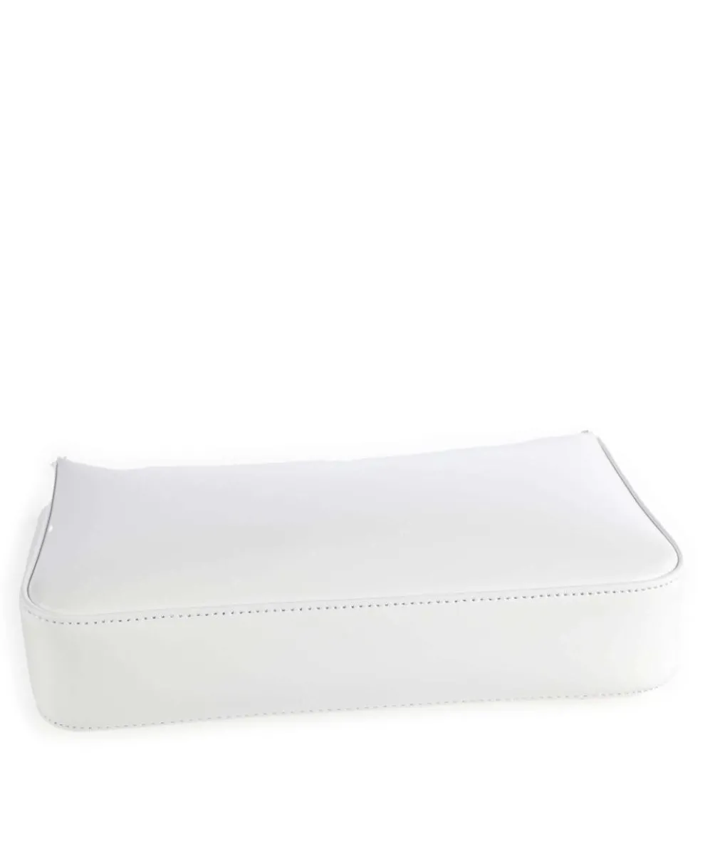 Even Schultertasche glattes Rindsleder weiß