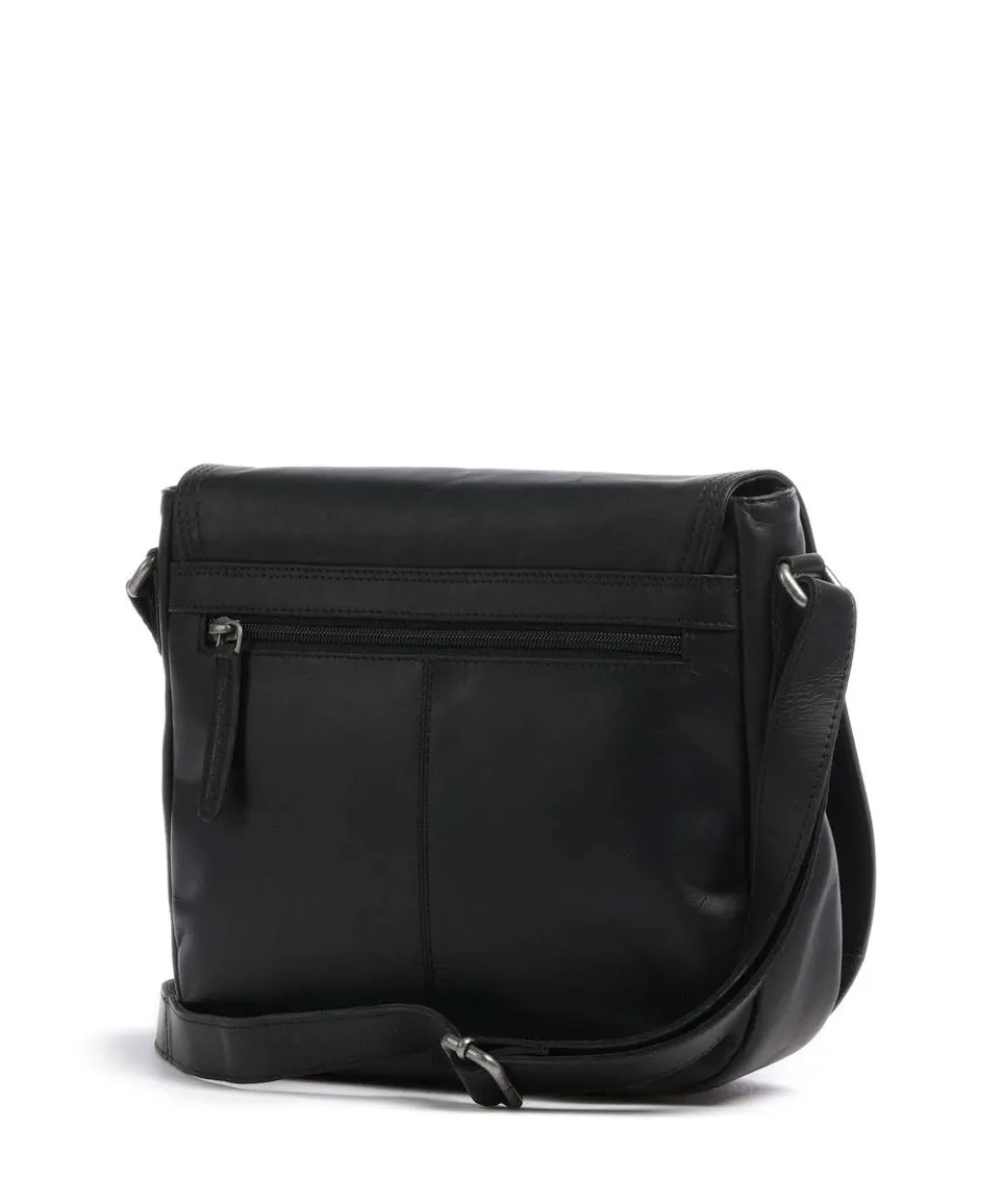 Everglades Umhängetasche Pull-Up Rindsleder schwarz