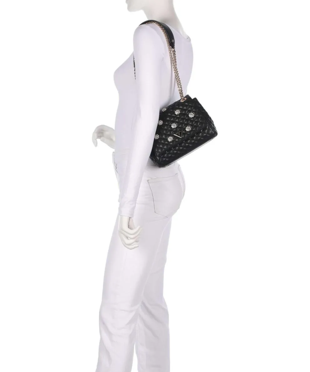 Everlee Schultertasche Lederimitat schwarz