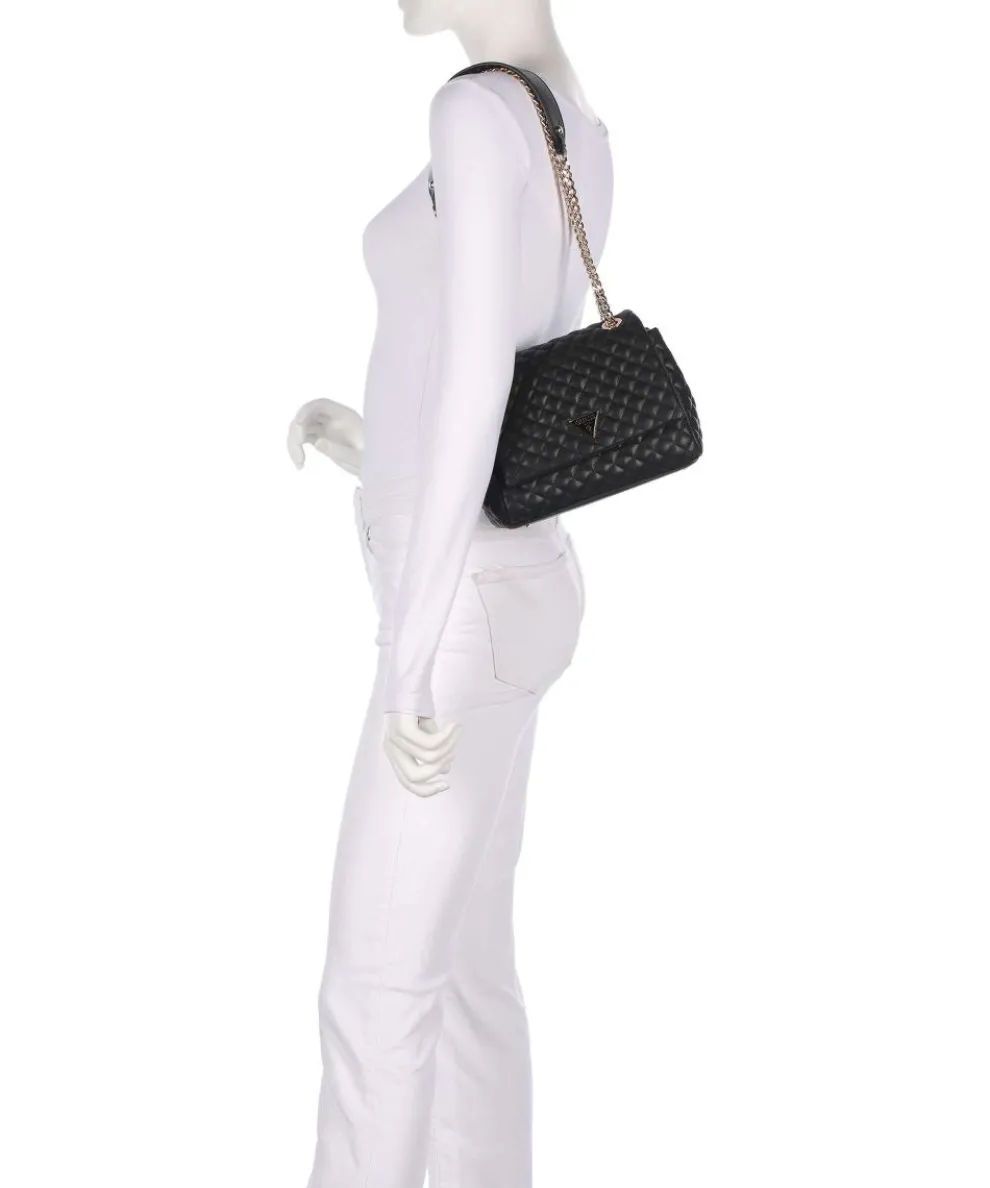 Everlee Schultertasche Lederimitat schwarz