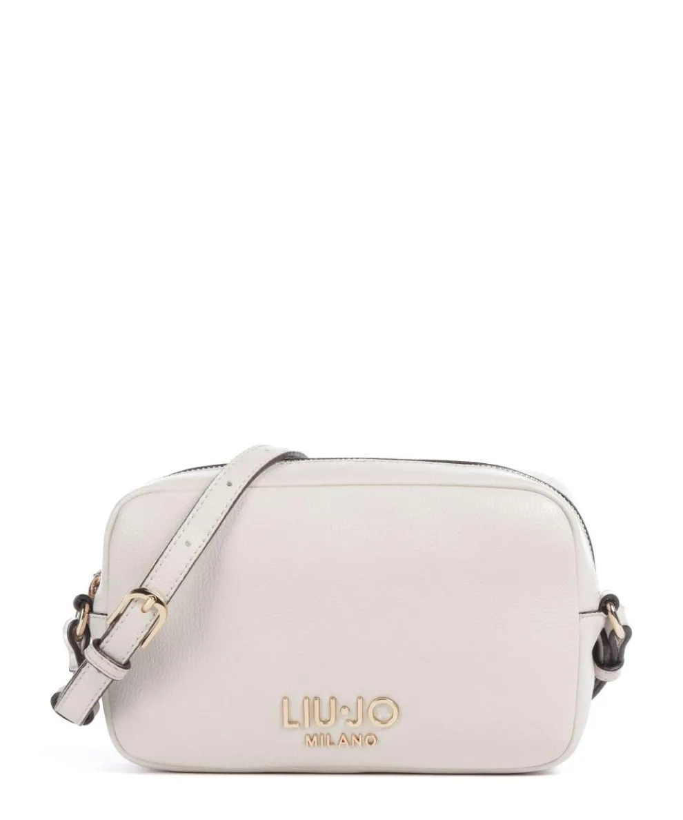 Evrim S Umhängetasche Lederimitat hellgrau