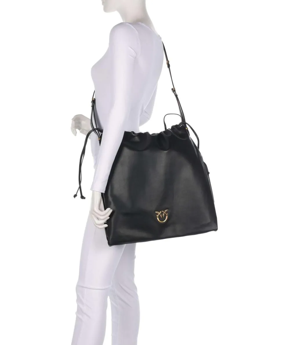 Extra Slouchy Bucket bag fein genarbtes Rindsleder schwarz