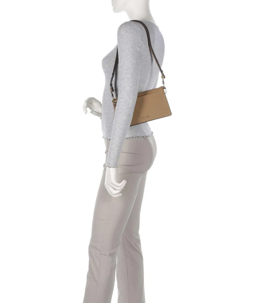 Empire Schultertasche genarbtes Leder braun