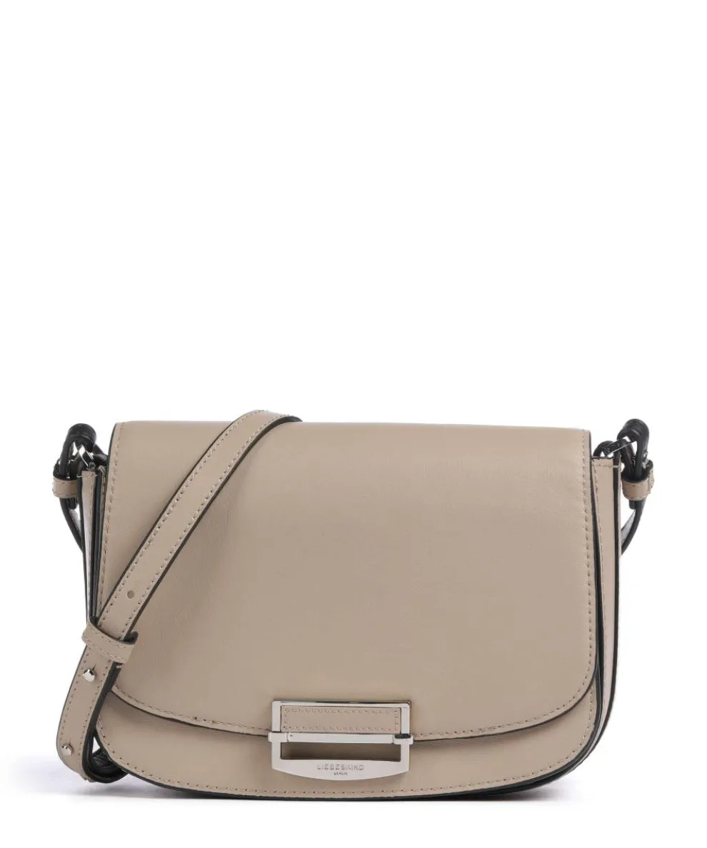 Ezra Calf Optic M Umhängetasche fein genarbtes Kalbsleder beige