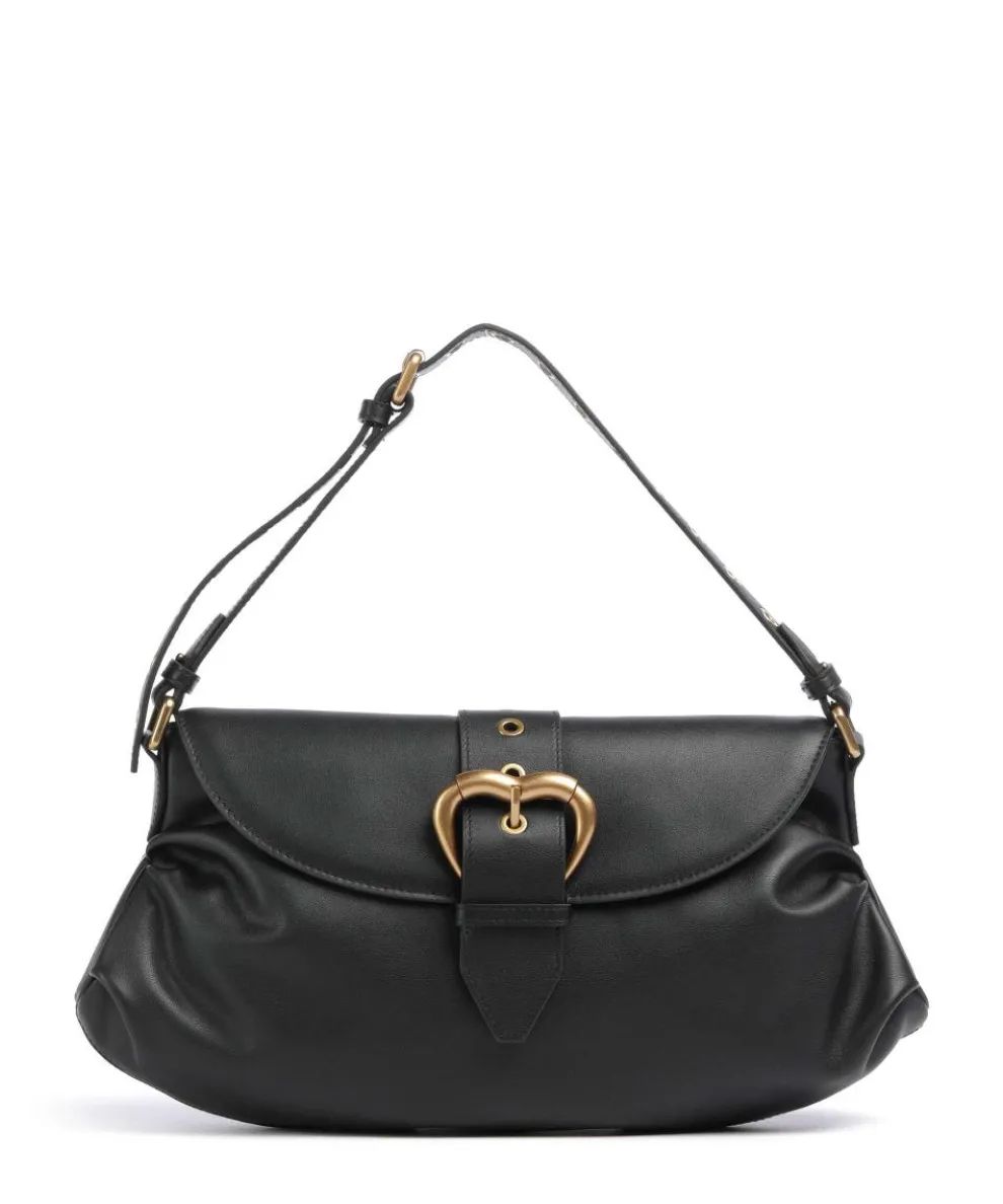 Jolene Classic Schultertasche fein genarbtes Rindsleder schwarz