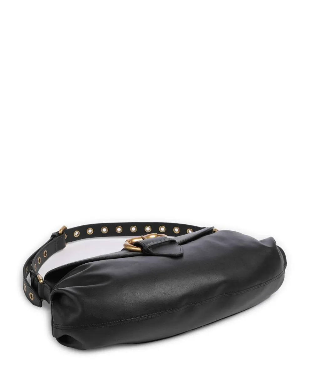 Jolene Classic Schultertasche fein genarbtes Rindsleder schwarz