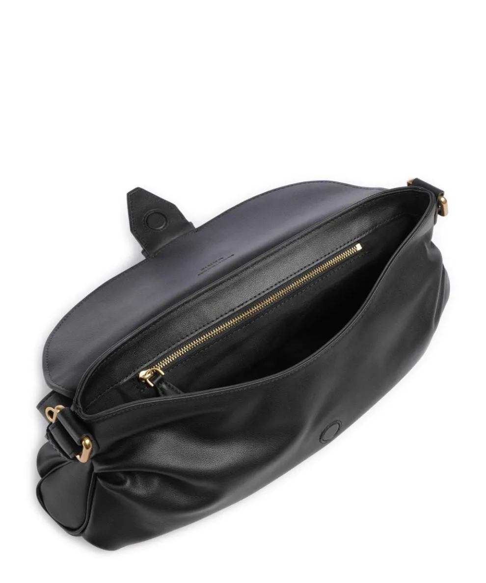 Jolene Classic Schultertasche fein genarbtes Rindsleder schwarz