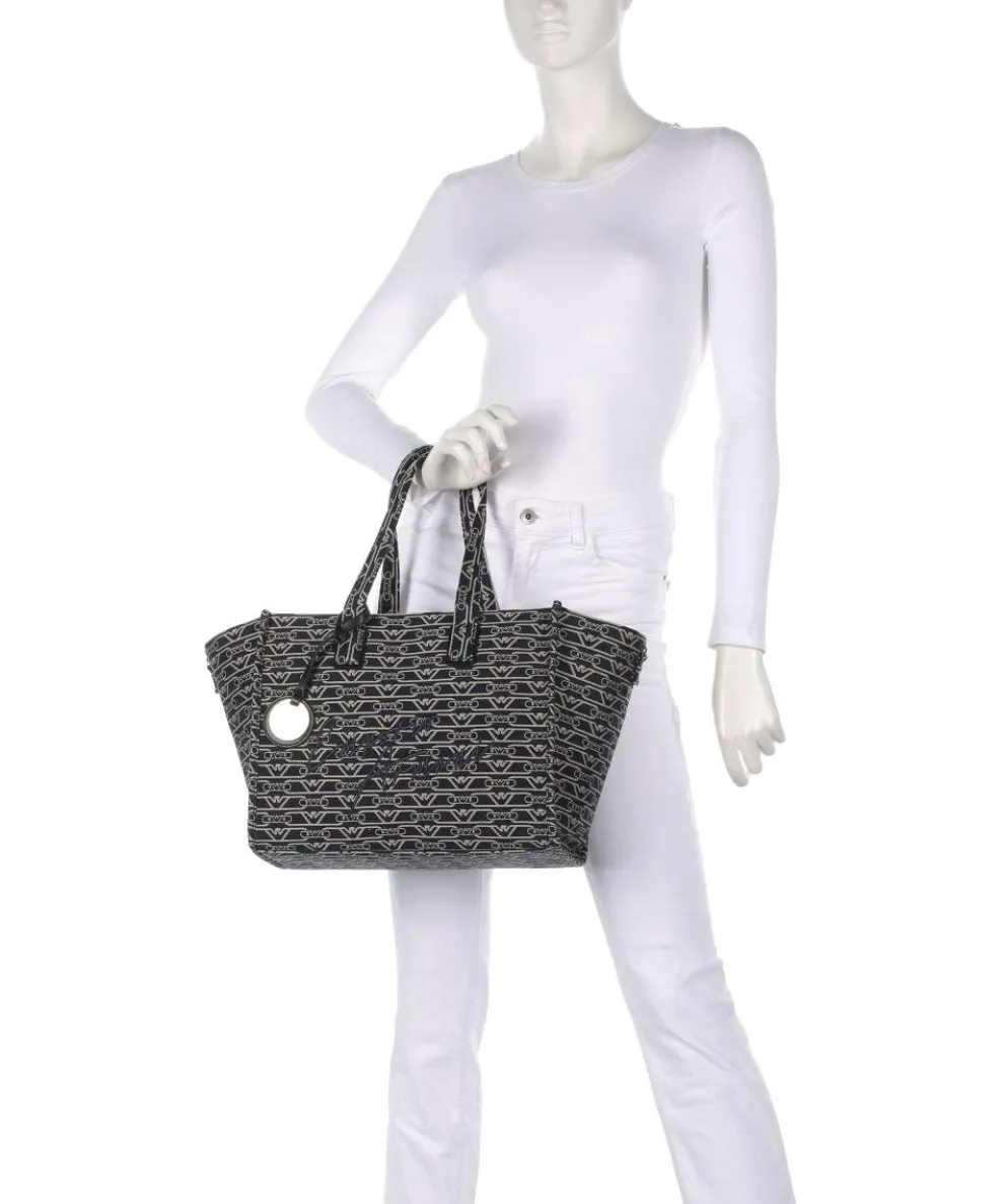 La Gio Shopper Canvas blau/beige