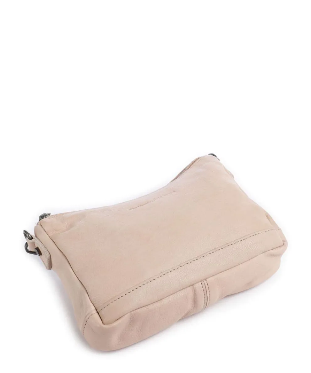 Washed Waxed Cow Irving Schultertasche genarbtes Rindsleder beige