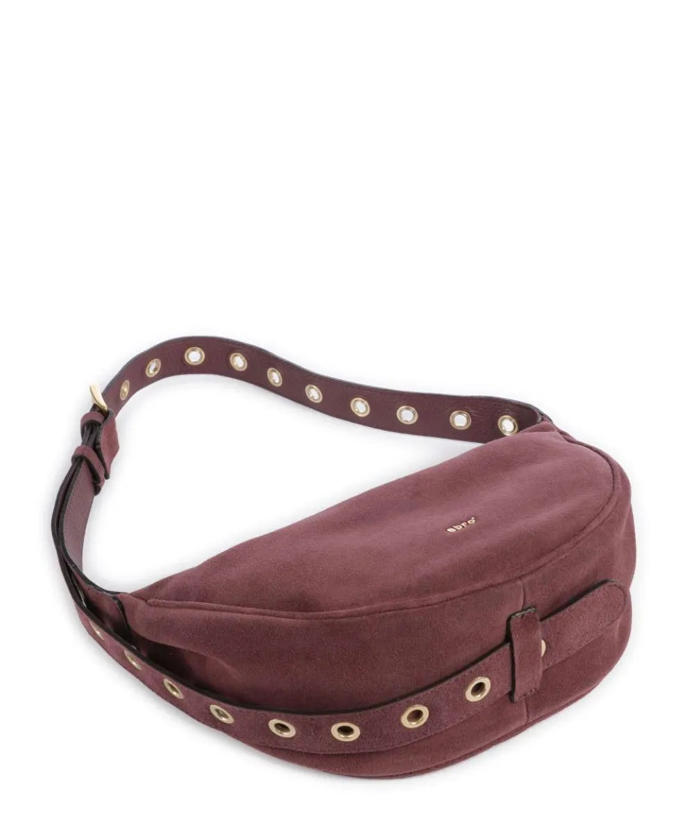 Suede By My Side Small Schultertasche aufgerautes Leder wein