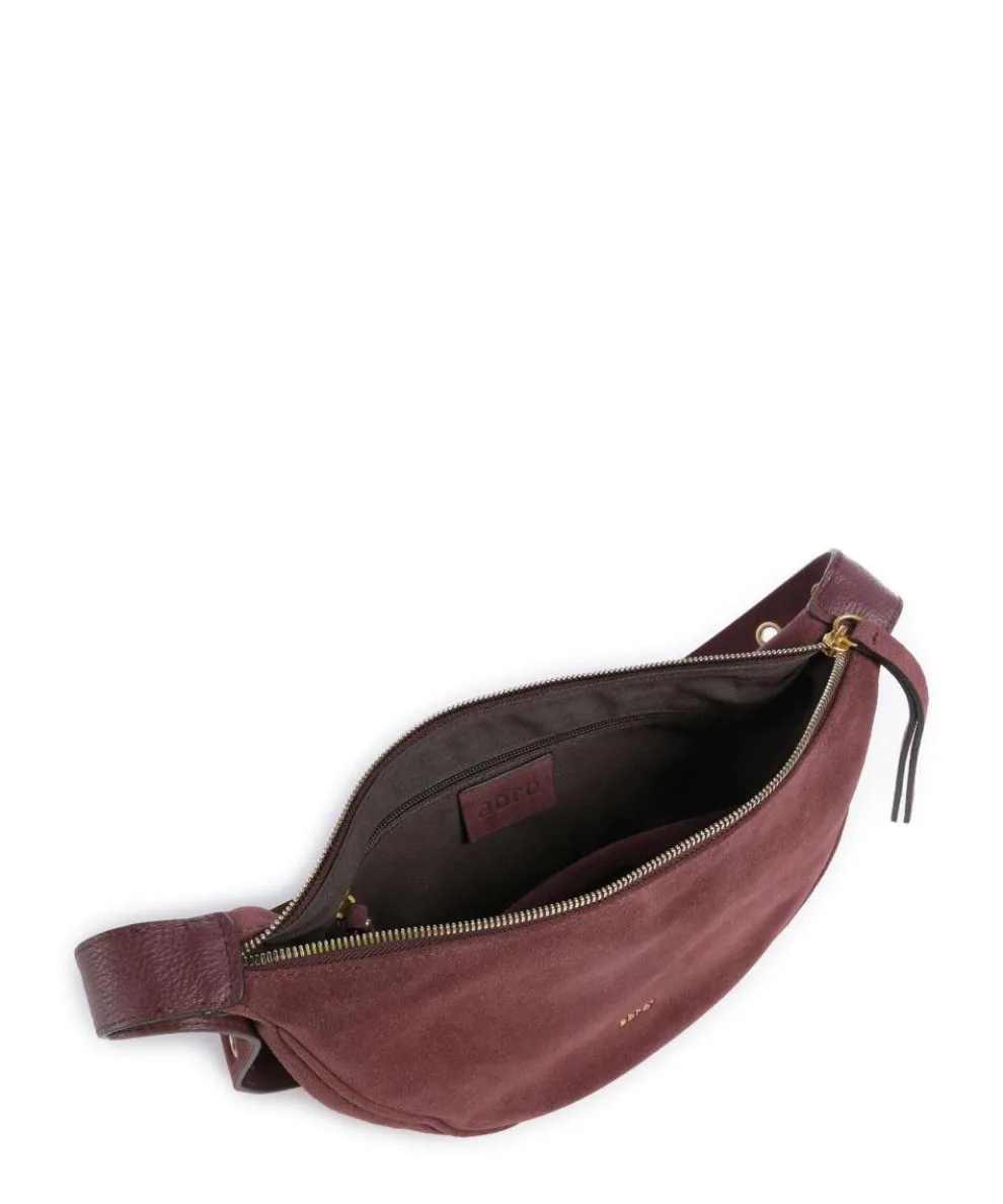 Suede By My Side Small Schultertasche aufgerautes Leder wein