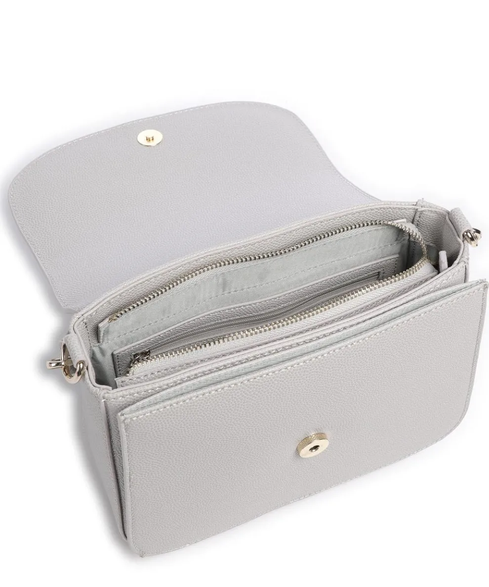 Divina Schultertasche Lederimitat hellgrau