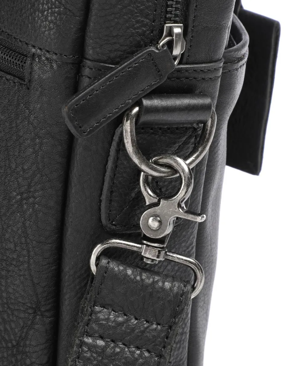 Antique Avery Aktentasche 15″ genarbtes Leder schwarz