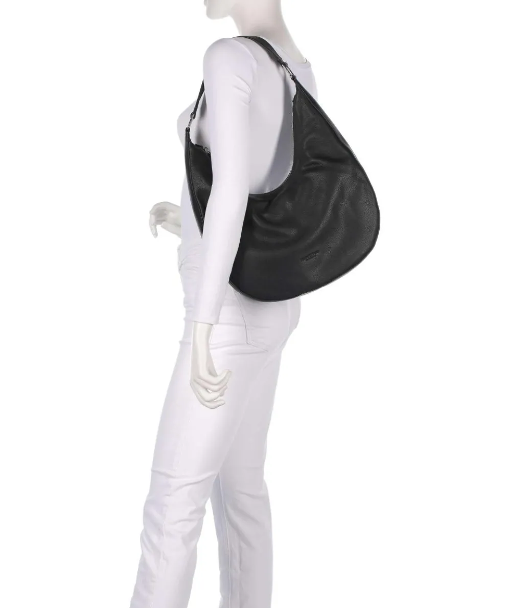 Mita M Beuteltasche genarbtes Rindsleder schwarz