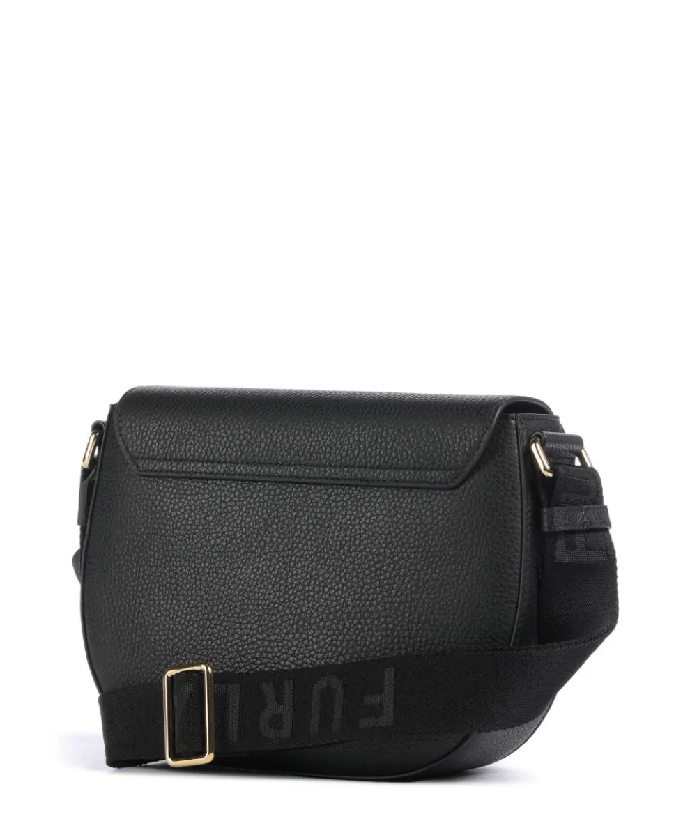 Lotus S Umhängetasche genarbtes Leder schwarz