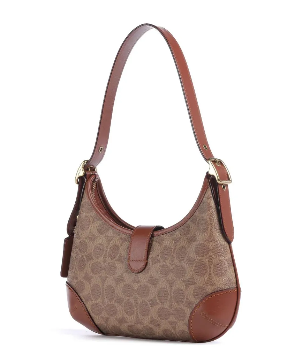 Hamptons Signature Schultertasche Canvas braun