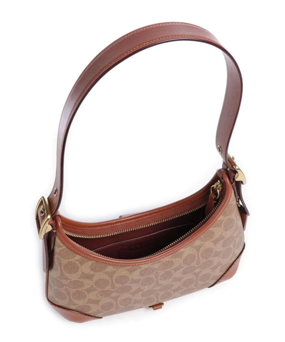 Hamptons Signature Schultertasche Canvas braun